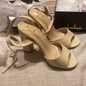 Cream Wedge Heels